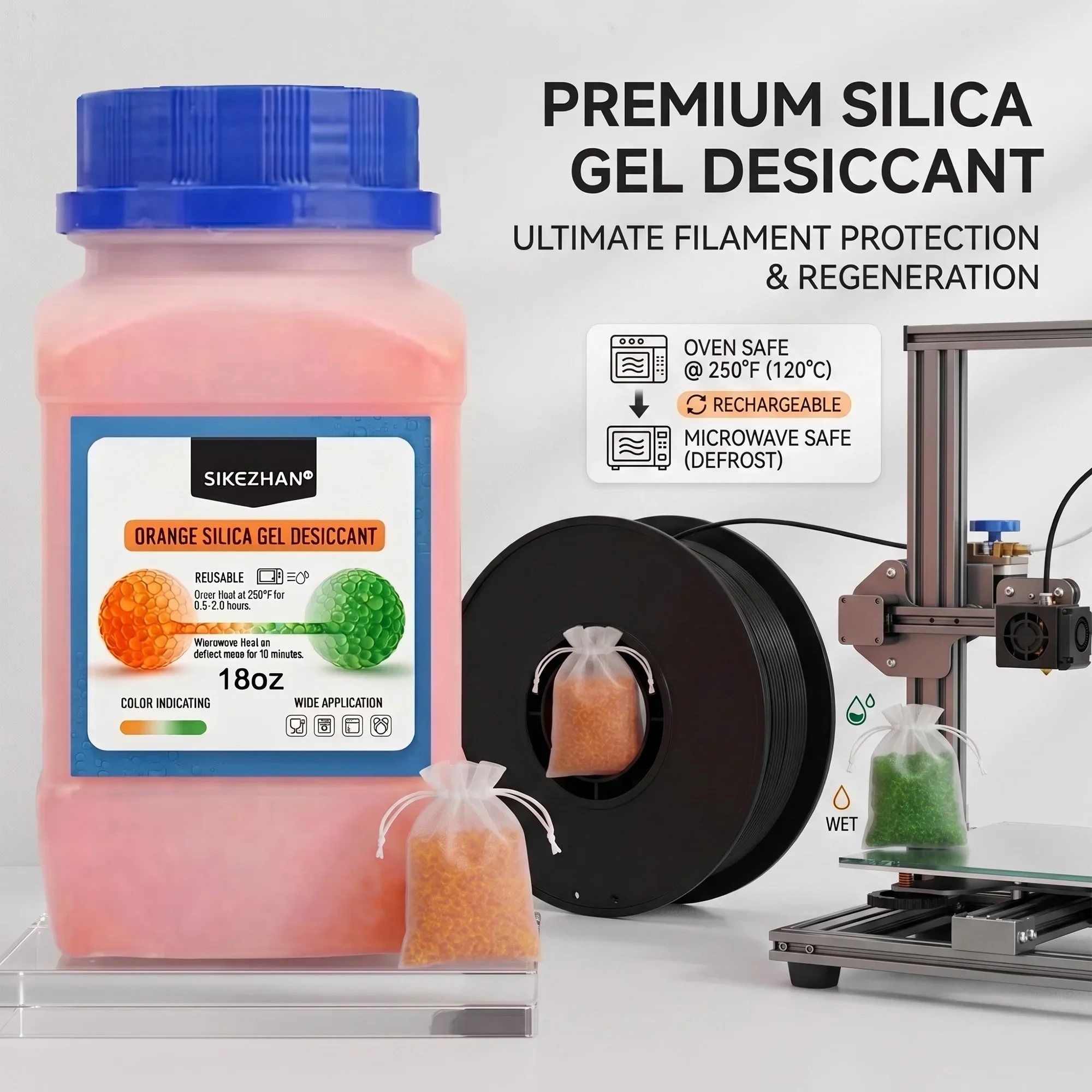 Camera Dry Cabinet - 3D Printer Filament Desiccant Orange Silica