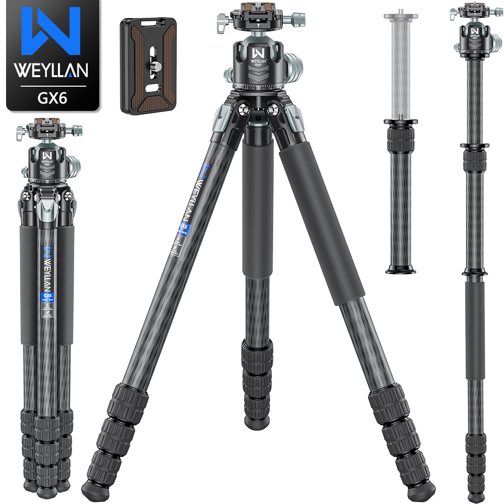 Camera Tripod Carbon - WEYLLAN 69'' Carbon Fiber Tripod for
