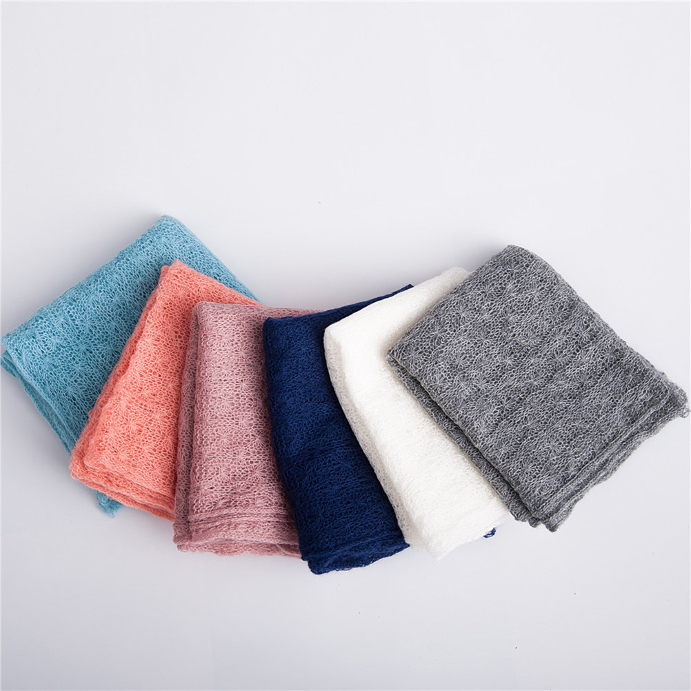 Photography Newborn - Mohair Baby Wrap Cloth with Headdress