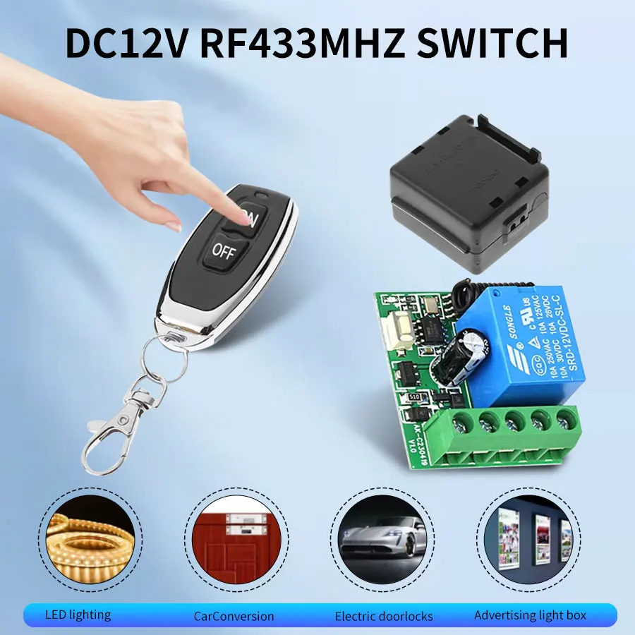 Remote Shutter Release - DC12V 1CH 10A Relay Receiver Transmitter