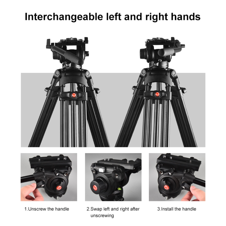 Puluz Heavy Duty Video Camcord - огляд і ціна Fluid Head Tripod