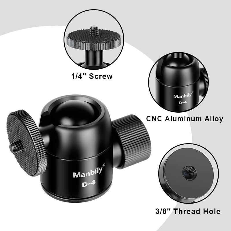 Manbily D-4 Camera Tripod Ball - огляд і ціна Fluid Head Tripod