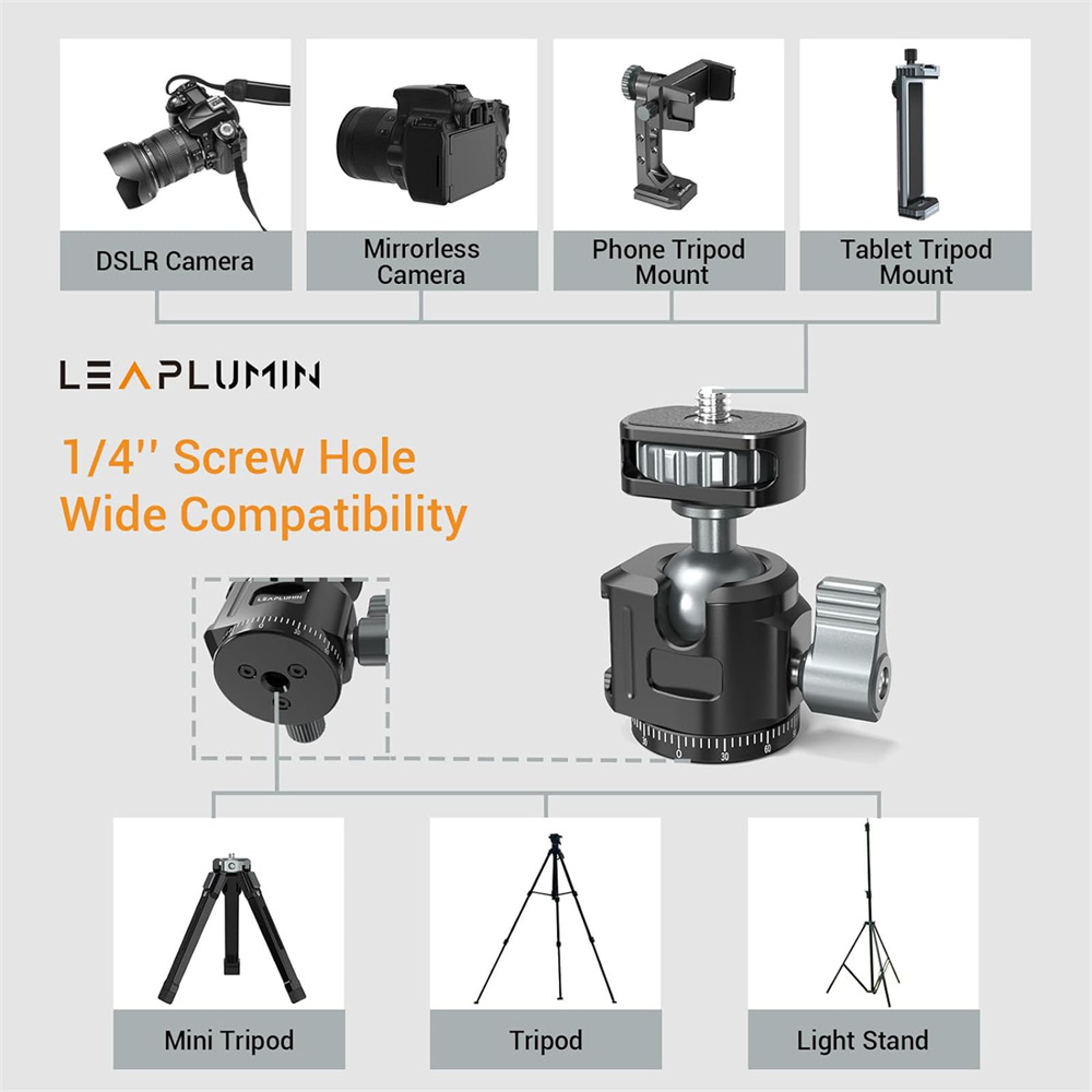 LEAPLIGHT Metal Mini Ball Head - огляд і ціна Fluid Head Tripod