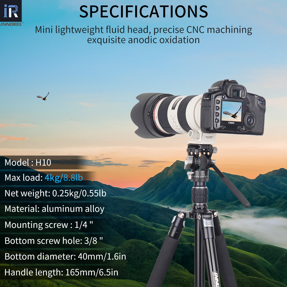 Lightweight Mini Fluid Video H - огляд і ціна Fluid Head Tripod