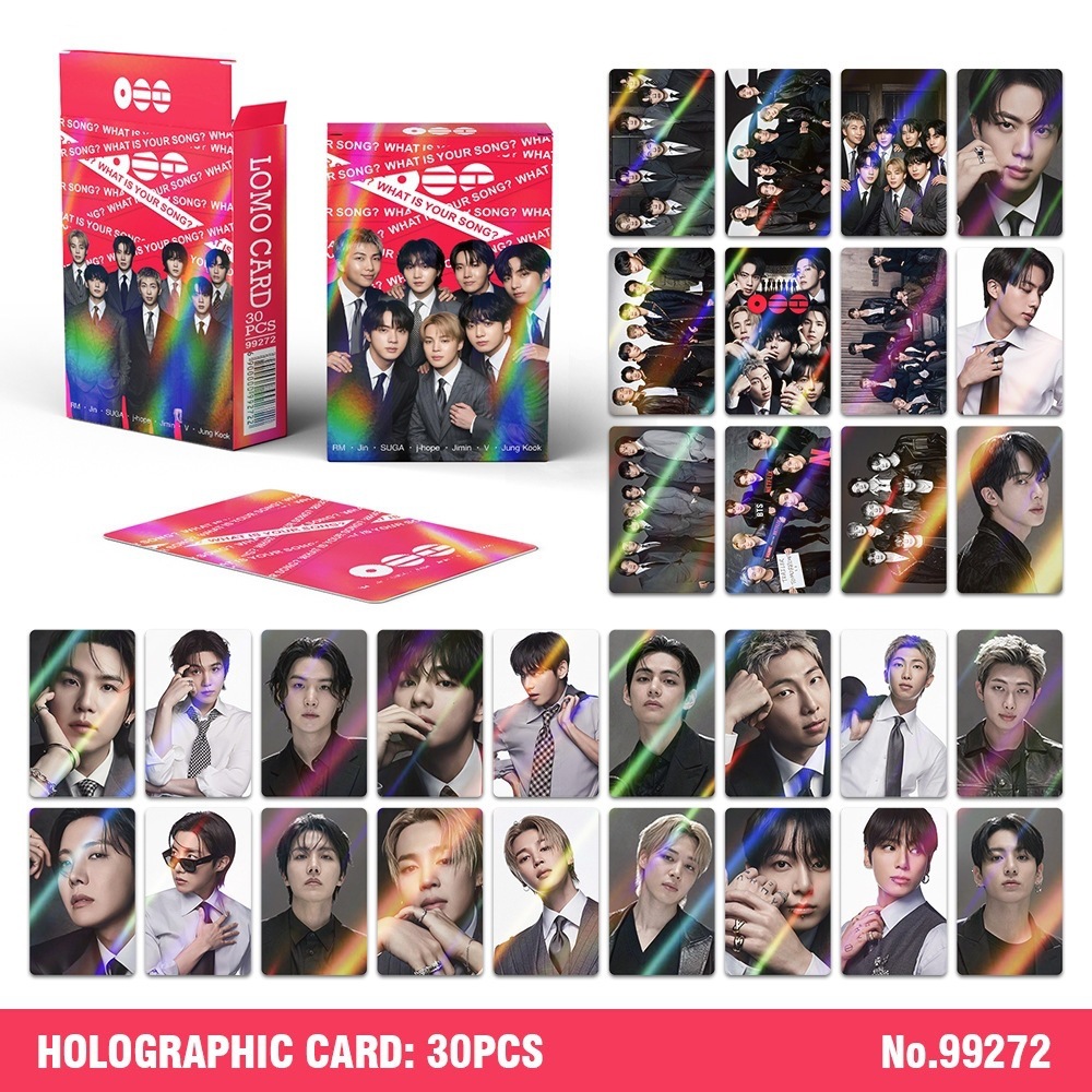 30Pcs BTS Holographic Kpop Lom - огляд і ціна Photography Paper