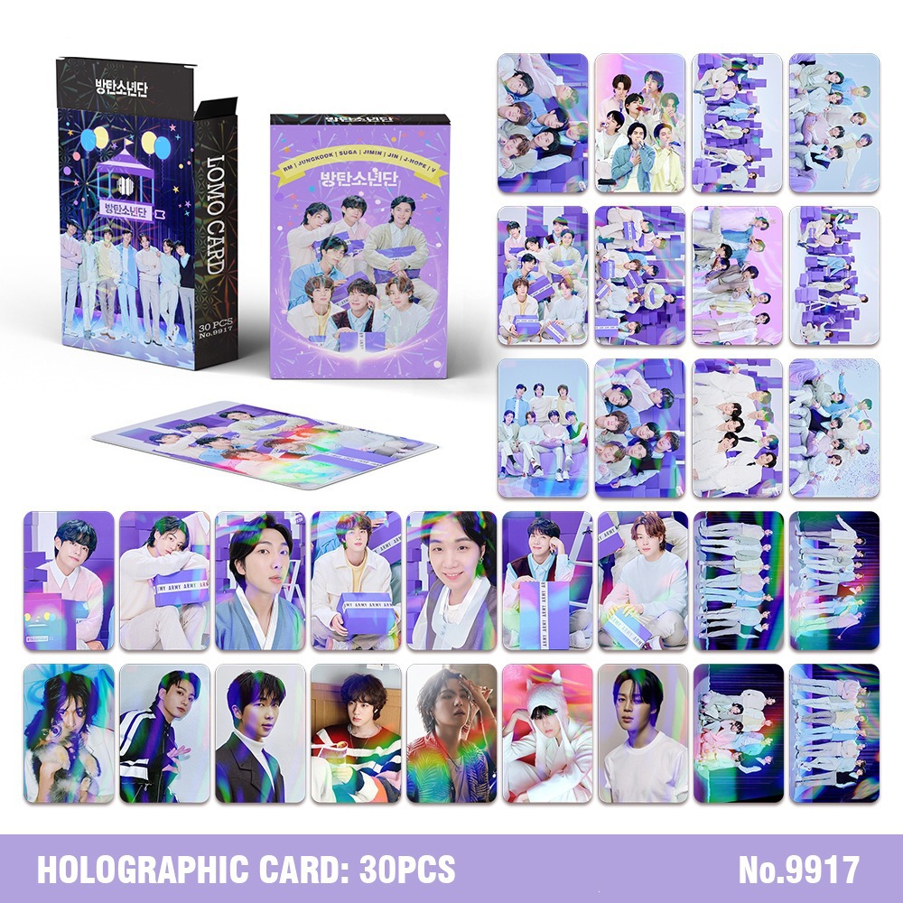 30Pcs BTS Holographic Kpop Lom - огляд і ціна Photography Paper