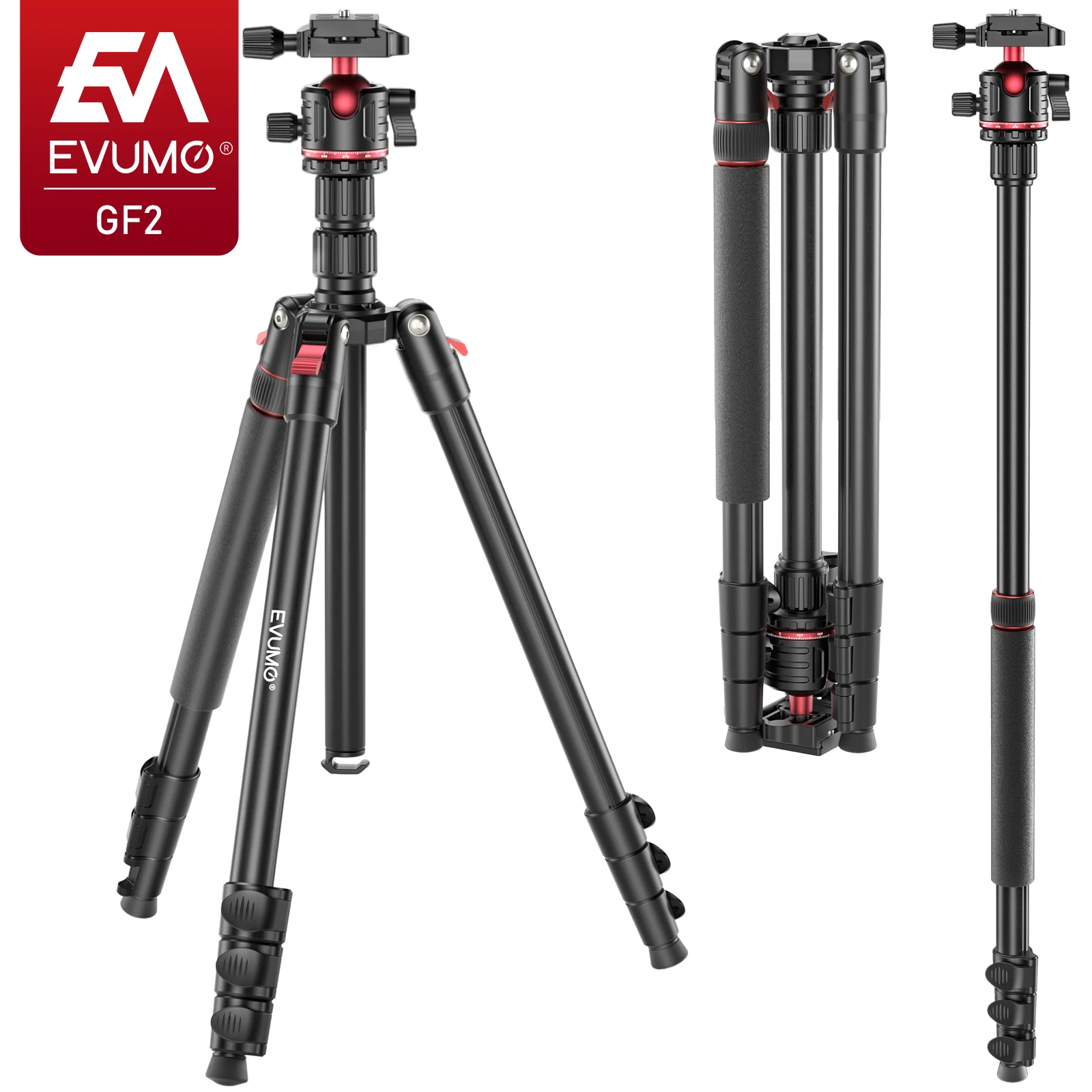 EVUMO GF2 Travel Tripod 1.73M  - огляд і ціна Camera Tripod Carbon