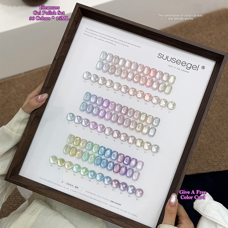 36 Colors Cat Eye Gel Polish S - огляд і ціна Color Checker Card