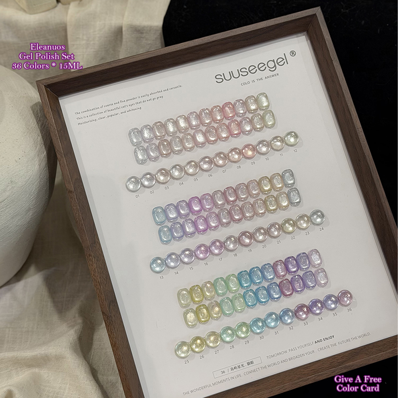 36 Colors Cat Eye Gel Polish S - огляд і ціна Color Checker Card